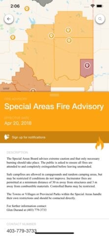 Alberta Fire Bans สำหรับ iOS