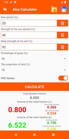 Alco Calculator for moonshiner cho Android