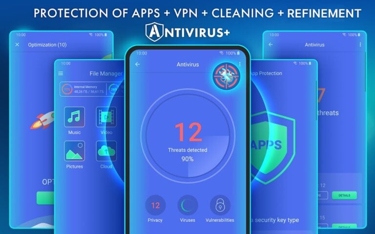 Antivírus – limpeza, VPN para Android