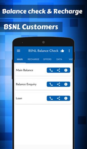 App for BSNL Recharge balance per Android