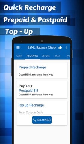 Android 用 App for BSNL Recharge balance