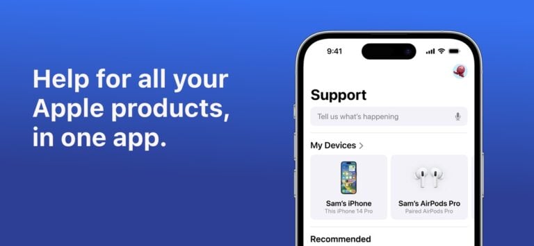 Apple Support สำหรับ iOS