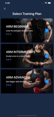 Ejercicios de brazos y tríceps para iOS