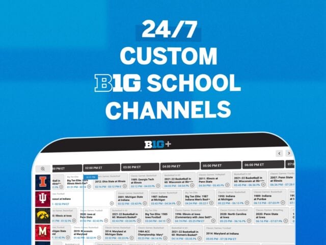 B1G+: Watch College Sports لنظام iOS