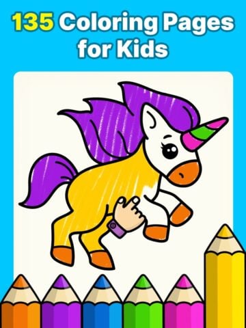 كتاب تلوين للأطفال الصغار لنظام iOS