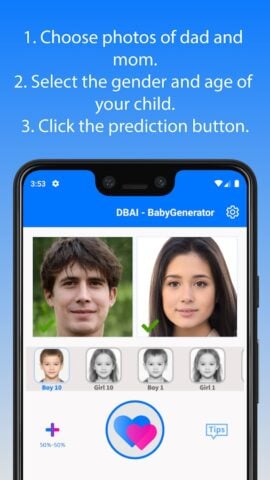 Android용 BabyGenerator – 미래의 아기 얼굴 예측