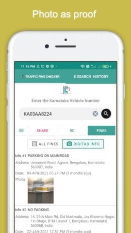 Bangalore Traffic -Check Fines لنظام Android