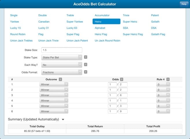 Bet Calculator UK cho iOS