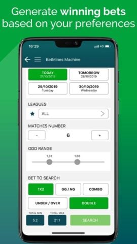 وتنبؤات BetMines  لكرة القدم لنظام Android