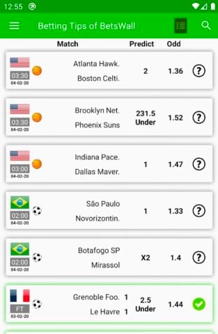 BetsWall Pronostici Scommesse per Android