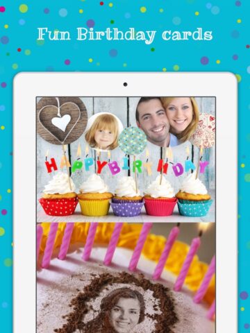 Birthday Greetings fotos gratis: marcos de cumpleaños, foto editor para iOS