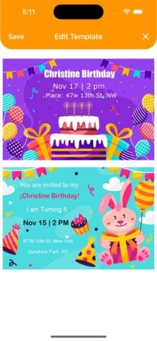 inviti compleanno per iOS