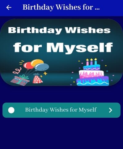 Birthday Wishes for Myself per Android