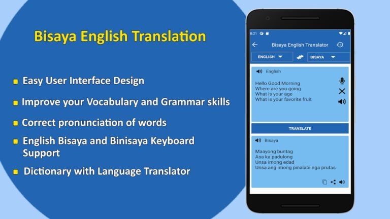 Bisaya Translate to English per Android