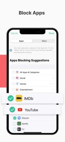 iOS용 BlockSite: Block Apps & Focus