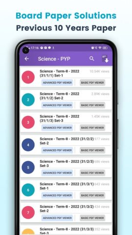 Board Exam Solutions, Sample P per Android