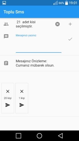Android 版 Toplu Mesaj Gönder Cuma Mesajı