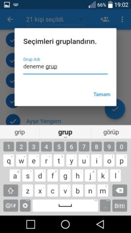 Android 版 Toplu Mesaj Gönder Cuma Mesajı
