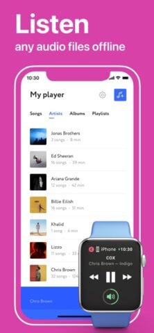 COX WiFi Offline Music Player สำหรับ iOS