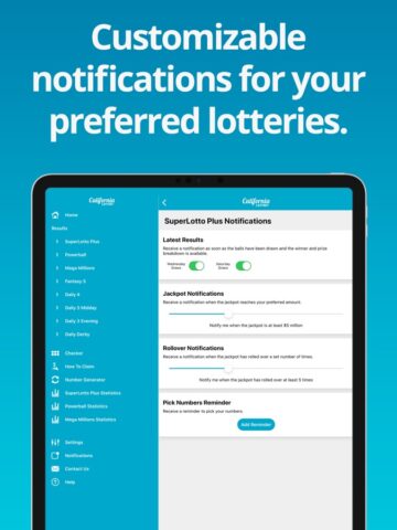 California Lottery per iOS