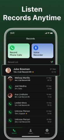 مسجل المكالمات – حفظ والاستماع لنظام iOS