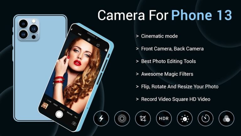 Camera for iphone 15 Pro OS 17 สำหรับ Android