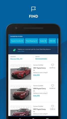Android için Carvana: Buy/Sell Used Cars