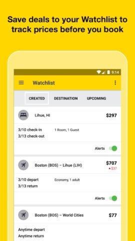 Cheapflights: Flights & Hotels for Android