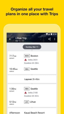 Android 版 Cheapflights: Flights & Hotels