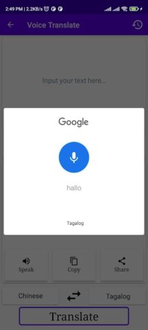 Chinese To Tagalog Translator per Android