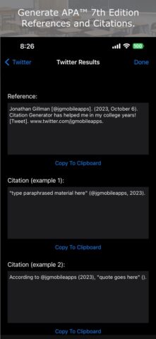 Citation Generator สำหรับ iOS