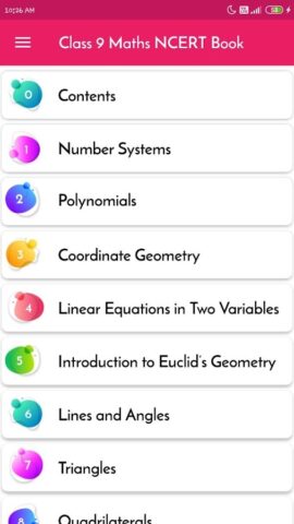 Class 9 Maths NCERT Book pour Android