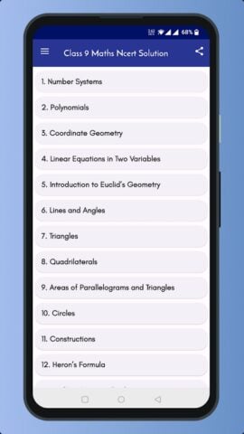 Android 用 Class 9 Maths NCERT Solution