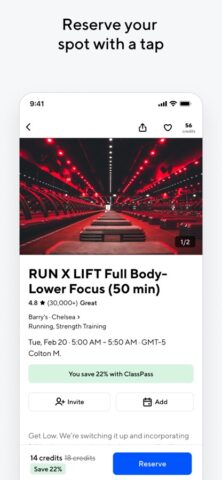 iOS 用 ClassPass: Fitness, Spa, Salon