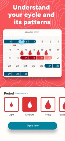 Clue Kalender Menstruasi untuk iOS