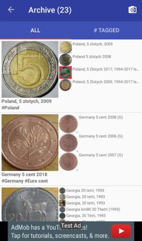 Coinoscope: Coin identifier para Android