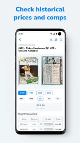 Android 用 CollX: Sports Card Scanner