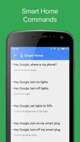 Commands for Google Assistant لنظام Android