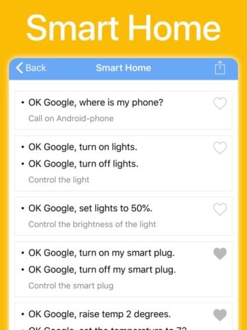 Commands for Google Assistant for iOS