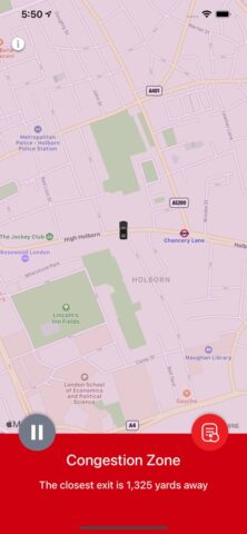 Congestion Zone App für iOS