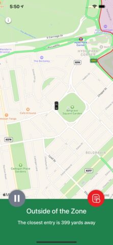 Congestion Zone App لنظام iOS