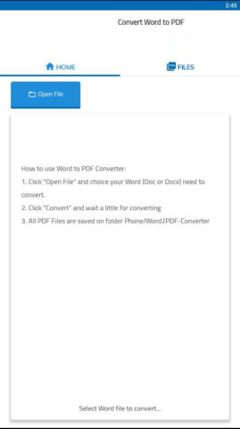Android 版 Convert Word to PDF