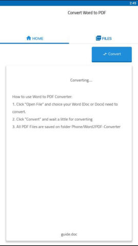 Convert Word to PDF para Android