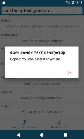 Android용 Cool Fonts – Font Generator