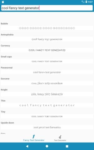 Cool Fonts – Font Generator لنظام Android
