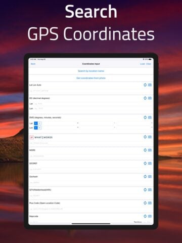 Coordinates – Formateur GPS pour iOS