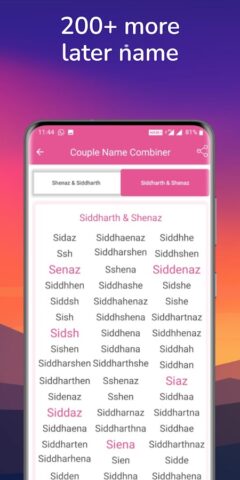 Couple Name Combiner – Baby Na لنظام Android
