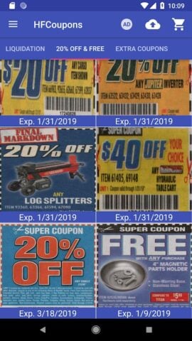 Coupons for Harbor Freight per Android