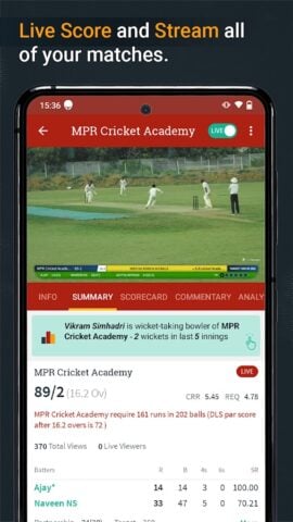 Android 版 CricHeroes-Cricket Scoring App