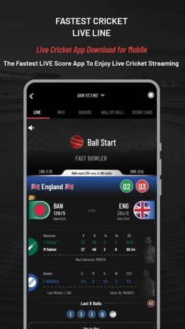 Android 用 Cricket Mazza 11 Live Line